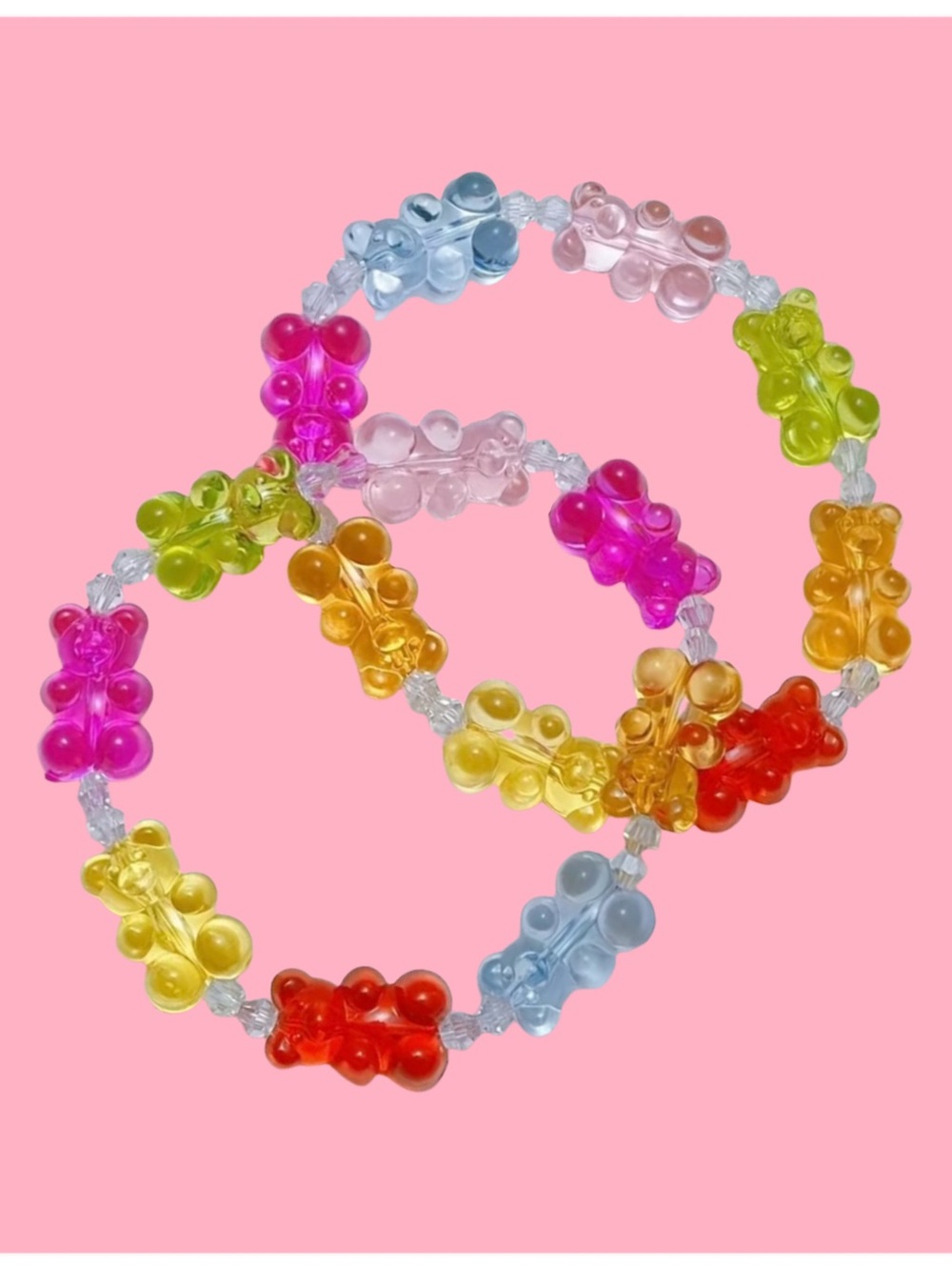 Gummy Bear Beaded Stretch Bracelet - Multicolor